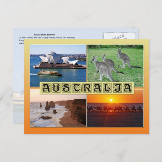 Scenes from Australia Briefkaart (Voorkant / Achterkant)