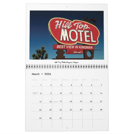 Scenes from Historic Route 66 Kalender (Mar 2026)