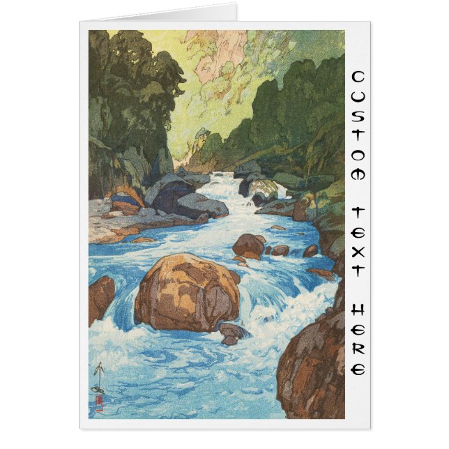 Scènes in de Japanse Alpen, de Kurobe River Yoshid (Voorkant)