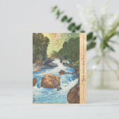 Scènes in de Japanse Alpen, de Kurobe River Yoshid Briefkaart (Staand voorkant)