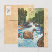Scènes in de Japanse Alpen, de Kurobe River Yoshid Briefkaart (Voorkant / Achterkant)