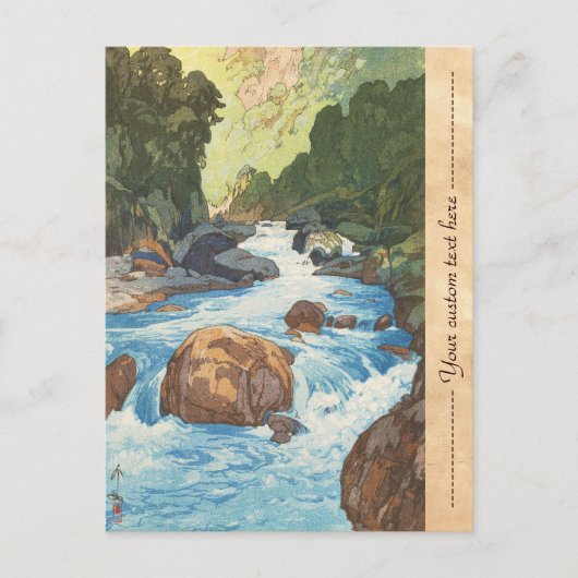Scènes in de Japanse Alpen, de Kurobe River Yoshid Briefkaart (Voorkant)