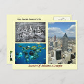 Scenes of Atlanta, Georgia Briefkaart (Voorkant / Achterkant)