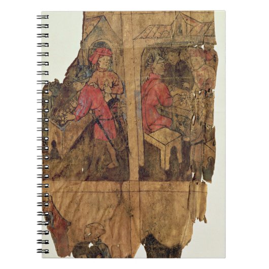 Scènes of banking operations, pagina van een handl notitieboek (Voorkant)