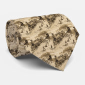 Scènes op de Pacific Railroad van de Unie Sepia Stropdas (Opgerold)