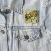 Scènes op de Pacifische spoorweg van de Unie Vierkante Button 5,1 Cm (In situ)