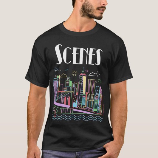 Scenes T-Shirt Color Skyline (Voorkant)