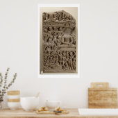 Scenes uit Boeddha's leven, Sarnath, Uttar Pradesh Poster (Keuken)