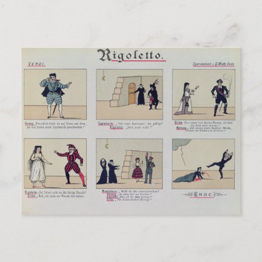 Scènes uit de opera "Rigoletto" Briefkaart (Voorkant)