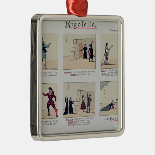 Scènes uit de opera "Rigoletto" Metalen Ornament (Rechts)