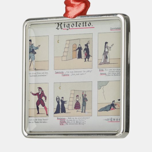 Scènes uit de opera "Rigoletto" Metalen Ornament (Links)