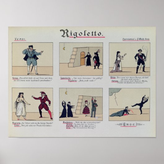 Scènes uit de opera "Rigoletto" Poster (Voorkant)