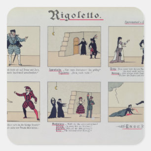 Scènes uit de opera "Rigoletto" Vierkante Sticker