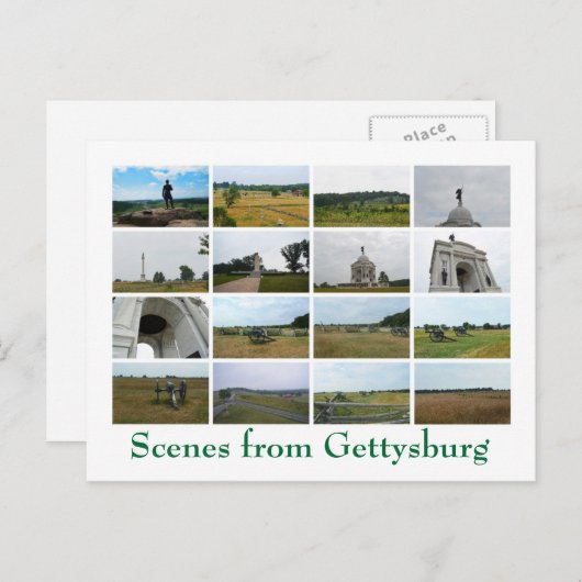 Scènes uit Gettysburg Briefkaart (Voorkant / Achterkant)