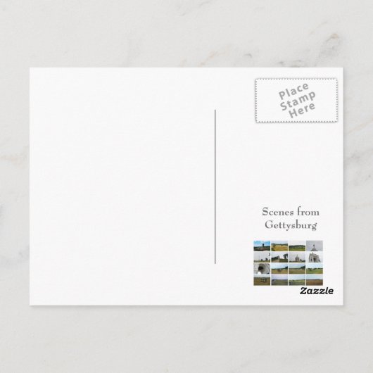 Scènes uit Gettysburg Briefkaart (Achterkant)