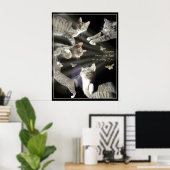 Scènes uit het leven van een Happy Cat Poster (Thuiskantoor)