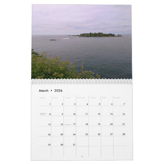 Scènes uit Olympic Peninsula, WA 12 mo. kalender (Mar 2026)