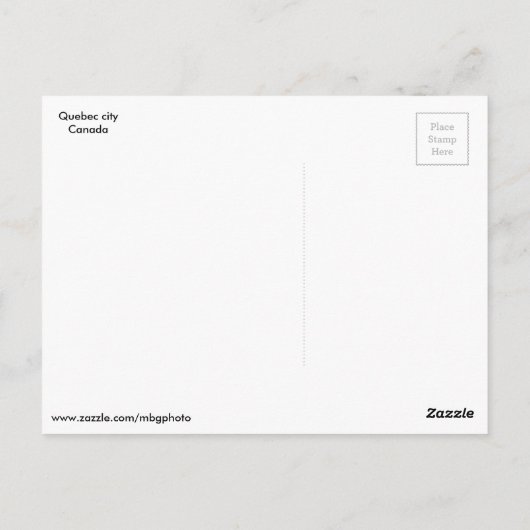 Scènes uit Quebec City Briefkaart (Achterkant)