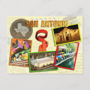 Scenes uit San Antonio, Texas Briefkaart