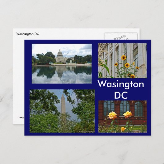 Scènes uit Washington DC Briefkaart (Voorkant / Achterkant)