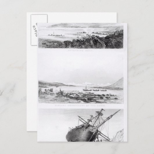 Scènes van de "Beagle" die worden gerepareerd Briefkaart (Voorkant / Achterkant)