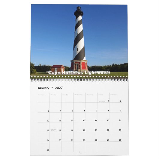 Scènes van de buitenbanken kalender (Jan 2027)