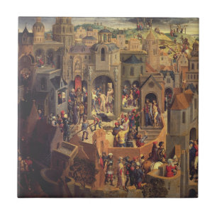 Scènes van de Kruisiging van Christus Tegeltje