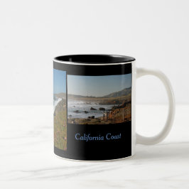 Scènes van de kuststrook van de Stille Oceaan Tweekleurige Koffiemok