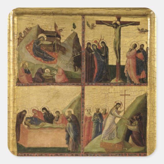 Scènes van de Passie (paneel) Vierkante Sticker (Voorkant)