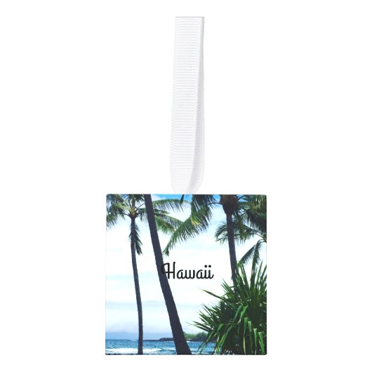 Scènes van Hawaii Kubus Ornament (Voorkant)