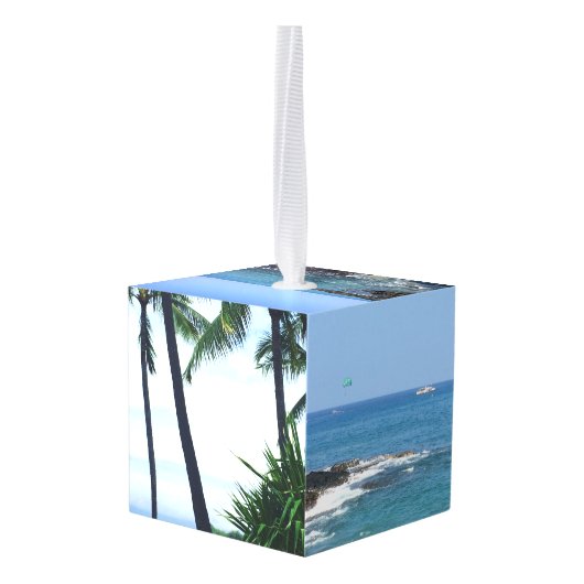 Scènes van Hawaii Kubus Ornament (Achter hoekig)