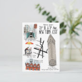 Scènes van het Briefkaart van 23e en 5e Ave New Yo (Staand voorkant)