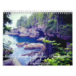 Scènes van het Olympic Peninsula, WA 12 maanden ka Kalender