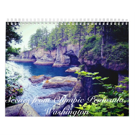 Scènes van het Olympic Peninsula, WA 12 maanden ka Kalender (Hoes)