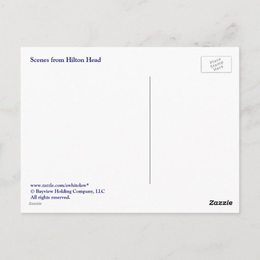 Scènes van Hilton Head Briefkaart (Achterkant)
