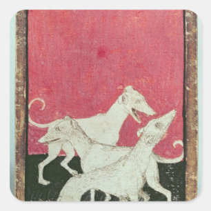 Scènes van hoffelijk hawkin vierkante sticker