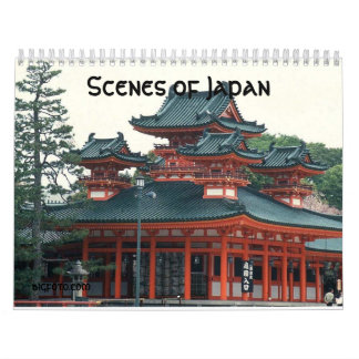 Scènes van Japan, kalender voor 12 maanden