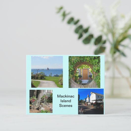 Scènes van Mackinac Briefkaart (Staand voorkant)