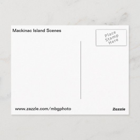 Scènes van Mackinac Briefkaart (Achterkant)