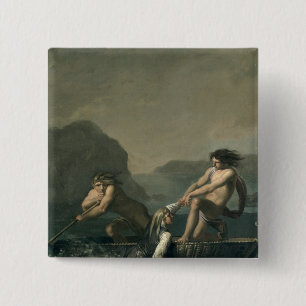 Scenes van 'Niels Klim's ondergrondse reis' Vierkante Button 5,1 Cm