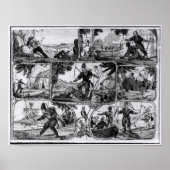 Scenes van 'Robinson Crusoe' van Daniel Defoe Poster (Voorkant)