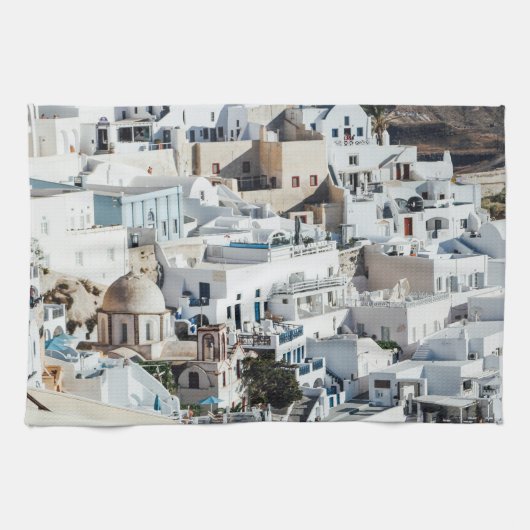 Scenes van Santorini Kitchen Towel Theedoek (Horizontaal)