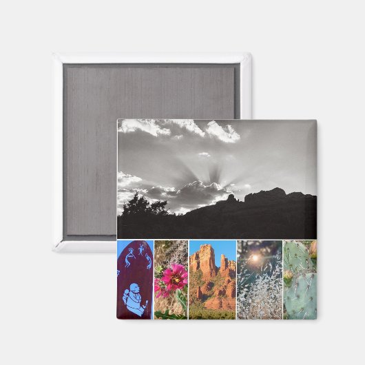 Scènes van Sedona Collage Photo Magnet (Voorkant / Achterkant)