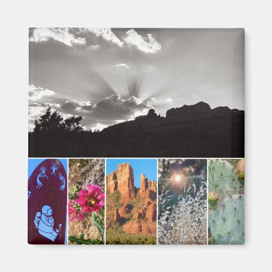 Scènes van Sedona Collage Photo Magnet (Voorkant)