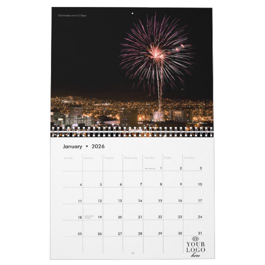 Scènes van Texas 2021 Custom Logo endar Kalender (Jan 2026)