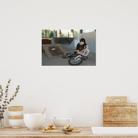 Scenester BMX-model Poster (Keuken)