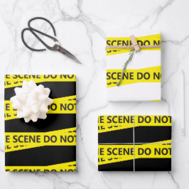 Scènetape politie misdaad inpakpapier vel