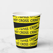 Scènetape politie misdaad papieren bekers (Achterkant)