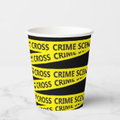 Scènetape politie misdaad papieren bekers (Voorkant)