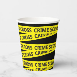 Scènetape politie misdaad papieren bekers